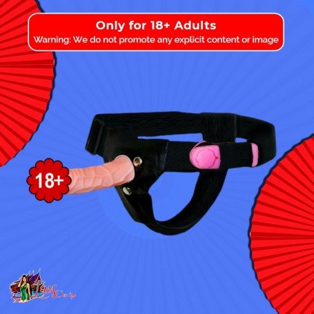 LeLuv 6.5” Male Hollow Vibrating Strap On SO-010