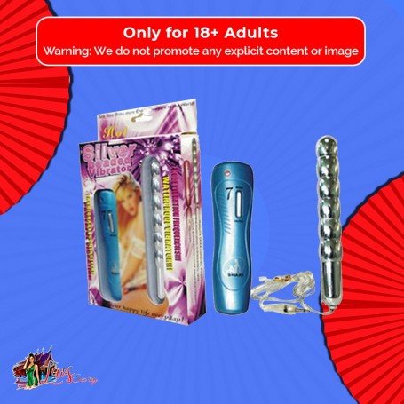 Silver Beaded Anal Vibrator AD-012
