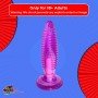 Purple Jelly Anal Vibrating Butt Plug With Suction Cup AD-024