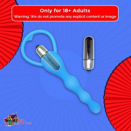 BLUE SILICONE ANAL VIBRATOR AD-029