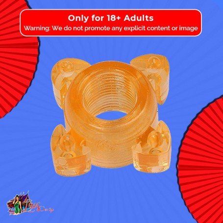 Transparent 4 Tube FingerCock Ring CR-010